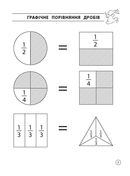 Тренажер. Математика. Знайомство з дробами. 3 клас - інші зображення